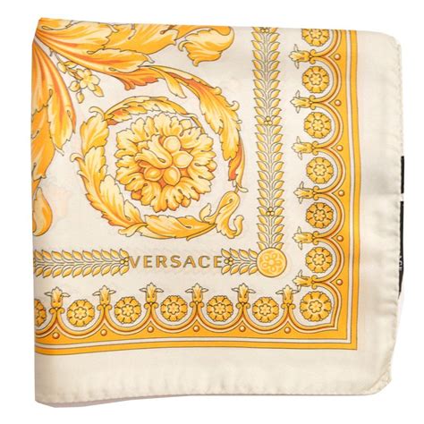 white and gold versace scarf|versace scarf price.